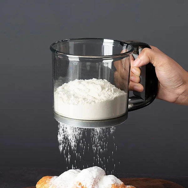 Peneira De Farinha De Cozinha Com Escala De Capacidade