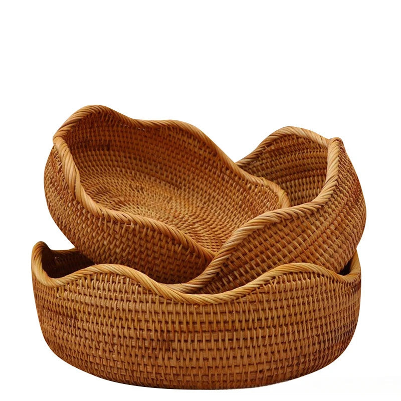 Cesta Redonda de Vime Rattan