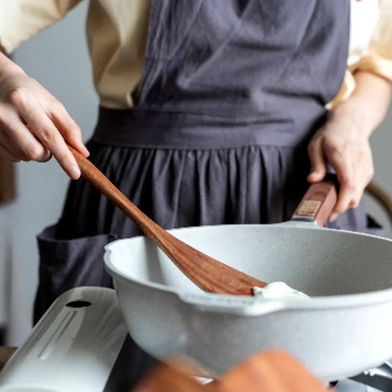 Conjunto Espátula De Cozinha Em Madeira 8Pçs